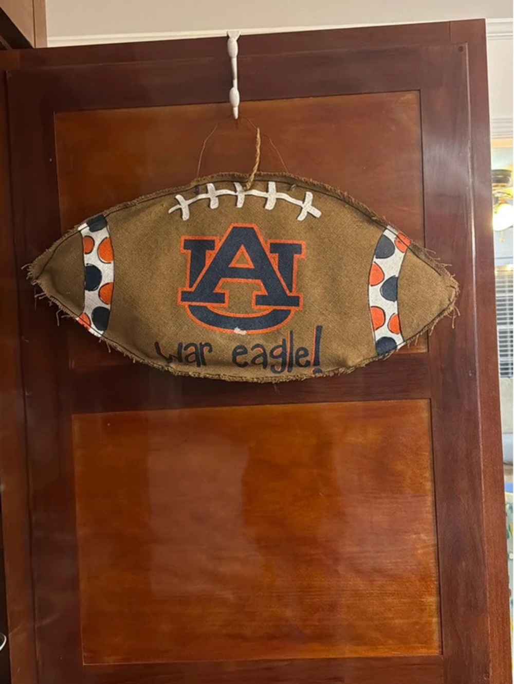 🧡💙 Auburn “War Eagle!” Football Door Hanger